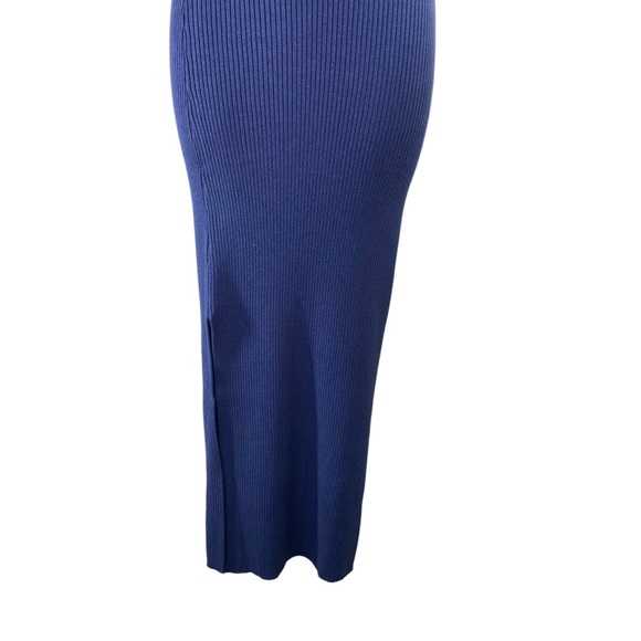h:ours | NWT Evelyne Cut Out Knit Dress in Midnight Blue Size L - Picture 5 of 10